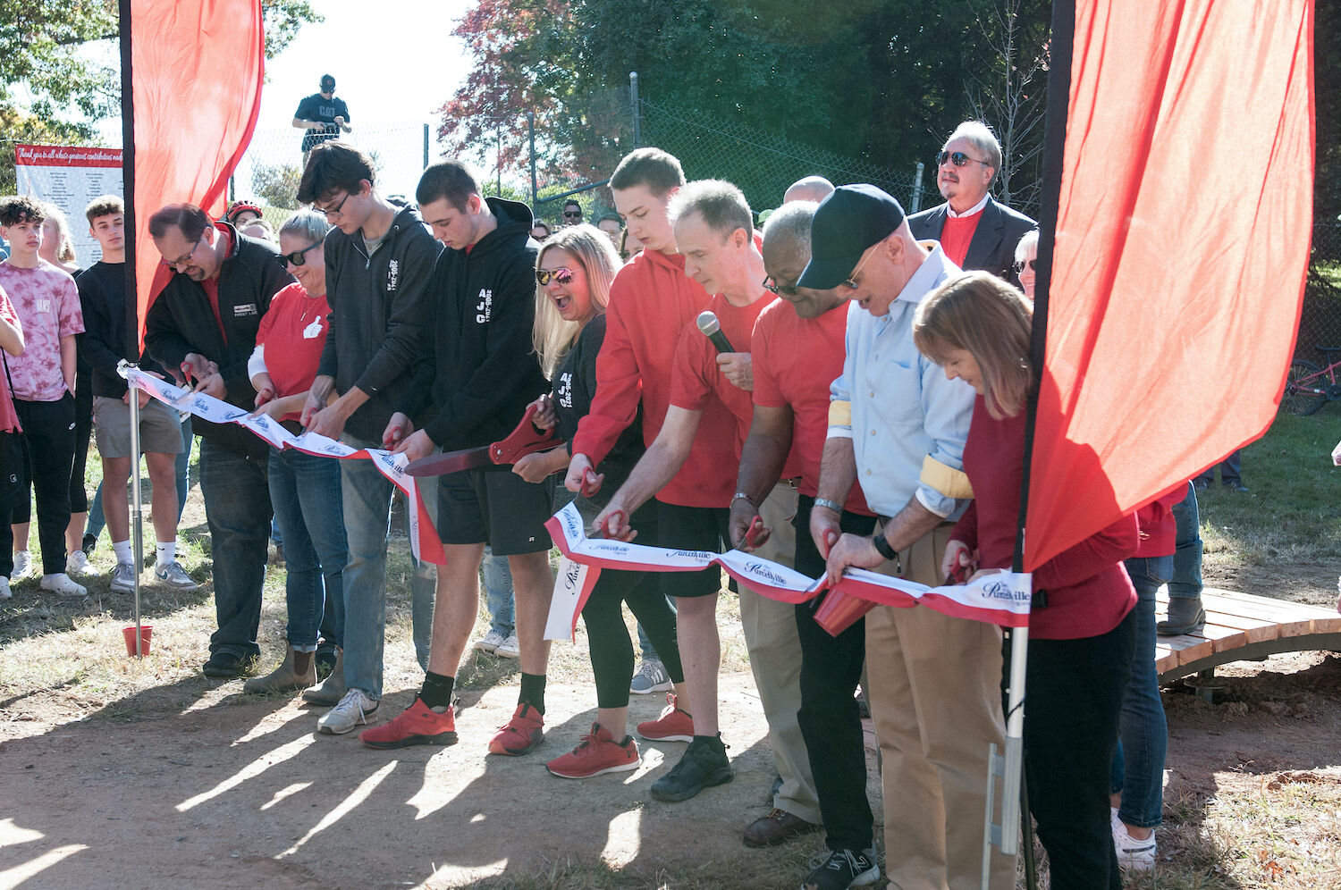 Adams Bike Park ribbon cutting